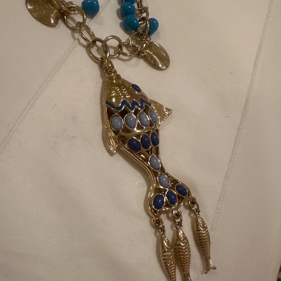 Authentic Lily Pulitzer fish and shell necklace - Picture 2 of 4